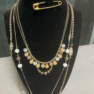 Elegant Gold and Silver-tone Necklace